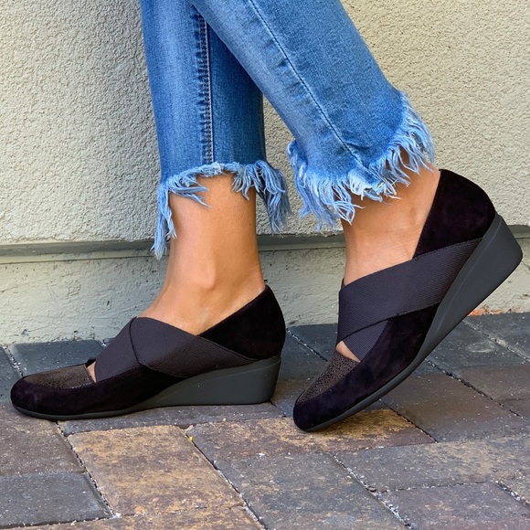 Texas Brown Goring Wide Fit Straps Wedge Pump - Picture 3 of 8